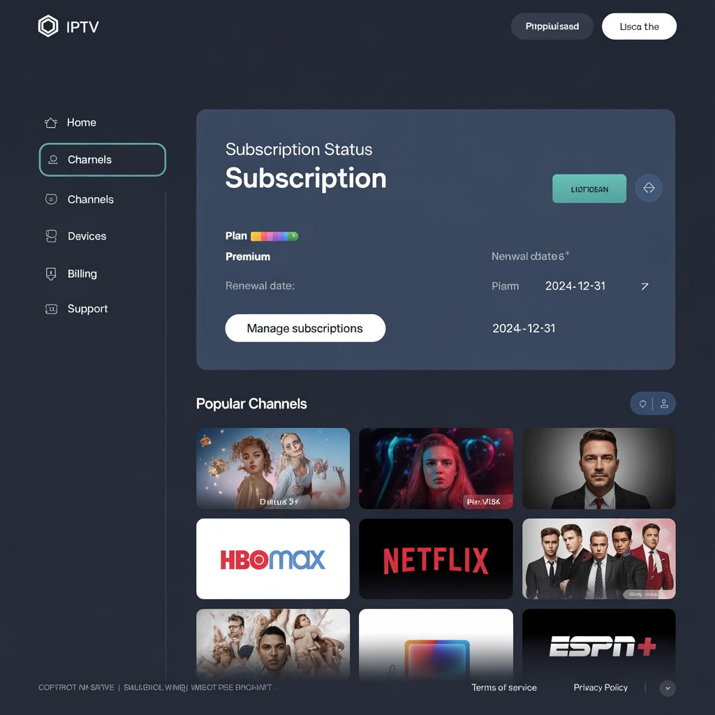 iptv subscription dashboard